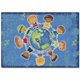 Carpets for Kids Give The Planet A Hug Rug - 65" Length x 46" Width - Rectangle - Give the Planet a Hug