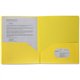 Business Source Letter Portfolio - 8 1/2" x 11" - 30 Sheet Capacity - 2 Pocket(s) - Yellow - 1 Each