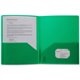 Business Source Letter Portfolio - 8 1/2" x 11" - 30 Sheet Capacity - 2 Pocket(s) - Green - 1 Each
