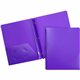 Business Source Letter Portfolio - 8 1/2" x 11" - 50 Sheet Capacity - 3 x Prong Fastener(s) - 2 Pocket(s) - Purple - 1 Each