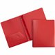 Business Source Letter Portfolio - 8 1/2" x 11" - 50 Sheet Capacity - 3 x Prong Fastener(s) - 2 Pocket(s) - Red - 1 Each