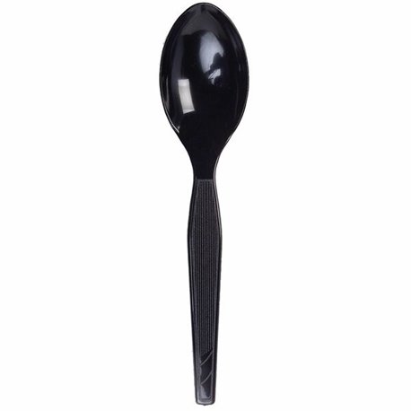 Dixie Medium-weight Disposable Teaspoons by GP Pro - 1000/Carton - Black