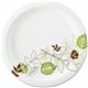 Dixie Pathways 7" Medium-weight Paper Plates by GP Pro - 6.9" Diameter - White, Green - Paper Body - 1000 / Carton