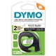 Dymo LetraTag Electronic Labelmaker Tape - 1/2" Width - Direct Thermal - White - Paper - 2 / Pack - Easy Peel