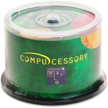 Compucessory CD Recordable Media - CD-R - 52x - 700 MB - 50 Pack Spindle - 120mm - 1.33 Hour Maximum Recording Time