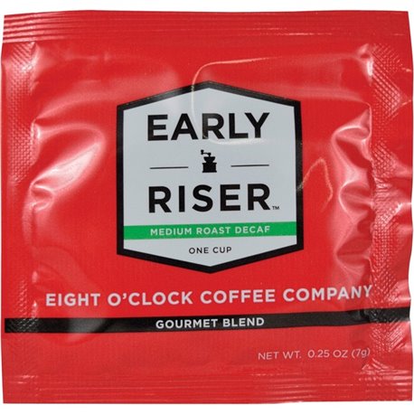 Eight O'Clock Coffee Early Riser Decaf Coffee - Medium - 200 / Carton