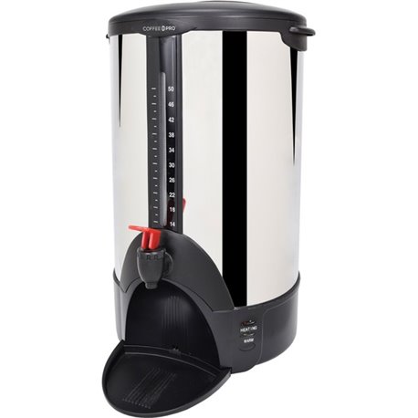 Coffee Pro 50-cup Stainless Steel Urn/Coffeemaker - 50 Cup(s) - Multi-serve - Stainless Steel - Stainless Steel Body