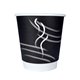 RDI 10 oz Double Wall Hot Paper Cups - 600 / Carton - Black - Paper - Hot Drink, Beverage, Coffee, Hot Chocolate, Tea