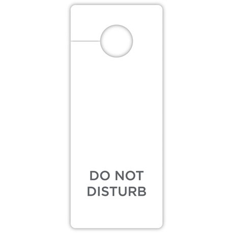 RDI Do-Not-Disturb Hang Sign - 100 / Carton - Do Not Disturb Print/Message - 3" Width x 8" Height - Rectangular Shape - Hanging 