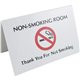 RDI No Smoking Sign - 100 / Carton - NO SMOKING Print/Message - Easy Readability - White