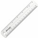 Westcott Clear Plastic Ruler - 6" Length 1" Width - 1/16 Graduations - Metric, Imperial Measuring System - Plastic - 1 Each - Cl