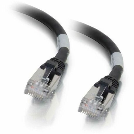 C2G-1ft Cat6 Snagless Shielded (STP) Network Patch Cable - Black - Category 6 for Network Device - RJ-45 Male - RJ-45 Male - Shi