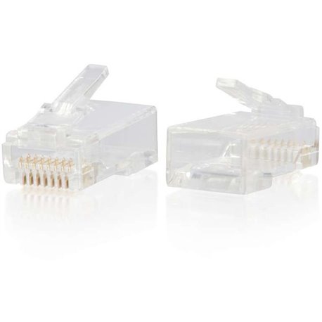 C2G RJ45 Cat6 Modular Plug - 1 Pack - 1 x RJ-45 Network Male - Clear