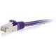 C2G-1ft Cat6 Snagless Shielded (STP) Network Patch Cable - Purple - Category 6 for Network Device - RJ-45 Male - RJ-45 Male - Sh