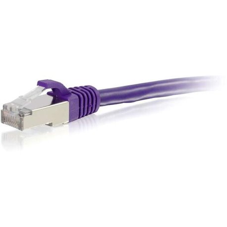 C2G-1ft Cat6 Snagless Shielded (STP) Network Patch Cable - Purple - Category 6 for Network Device - RJ-45 Male - RJ-45 Male - Sh