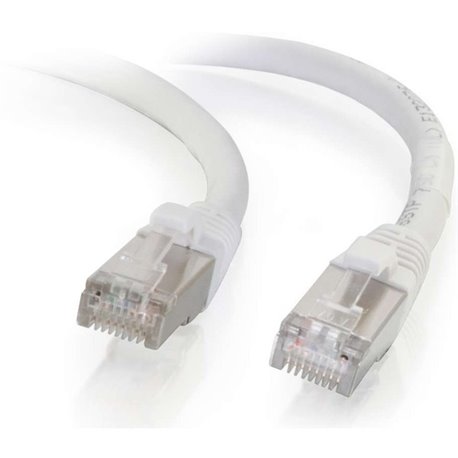 C2G-2ft Cat6 Snagless Shielded (STP) Network Patch Cable - White - Category 6 for Network Device - RJ-45 Male - RJ-45 Male - Shi