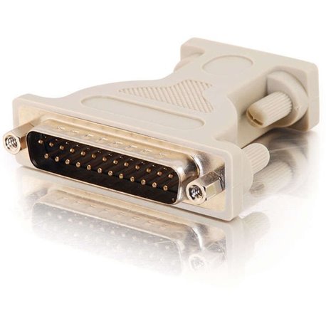 C2G DB9 Female to DB25 Male Serial Adapter - 1 Pack - 1 x 9-pin DB-9 Serial Female - 1 x 25-pin DB-25 Serial Male - Beige