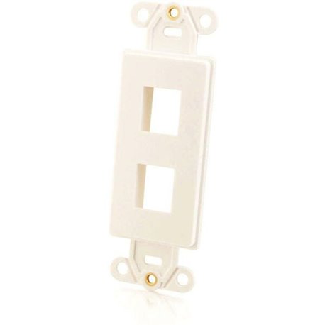 C2G Decora Style 2-Port Multimedia Keystone Insert - White - 2 x Socket(s) - White