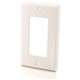 C2G Decorative Style Single Gang Wall Plate - White - White