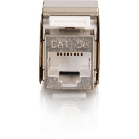 C2G CAT 5e Keystone Connector - 1 Pack - 1 x RJ-45 Network Female - Silver