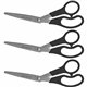 Westcott 8" All Purpose Bent Scissors - 3.50" Cutting Length - 8" Overall Length - Bent - Stainless Steel - Pointed Tip - Black 