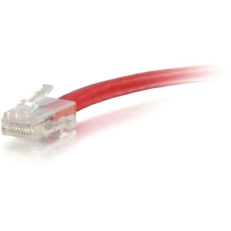 C2G 2ft Cat6 Non-Booted Unshielded (UTP) Ethernet Cable - Cat6 Network Patch Cable - PoE - Red - 2 ft Category 6 Network Cable f