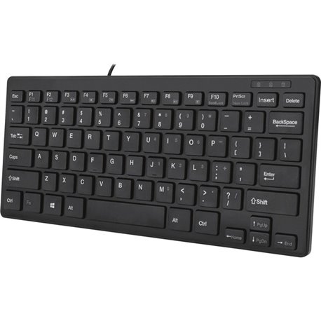 Adesso SlimTouch Mini Keyboard - Cable Connectivity - USB Interface - 78 Key - English (US) - QWERTY Layout - Desktop Computer, 