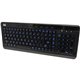 Adesso 3-Color Illuminated Compact Multimedia Keyboard - Cable Connectivity - USB Interface Backlight On/Off, Play/Pause, Mute, 