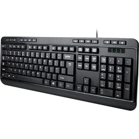 Adesso Spill-Resistant Multimedia Desktop Keyboard (USB) - Cable Connectivity - USB Interface - 104 Key Media Player, Email, Int