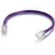 C2G 1ft Cat6 Non-Booted Unshielded (UTP) Ethernet Cable - Cat6 Network Patch Cable - PoE - Purple - 1 ft Category 6 Network Cabl