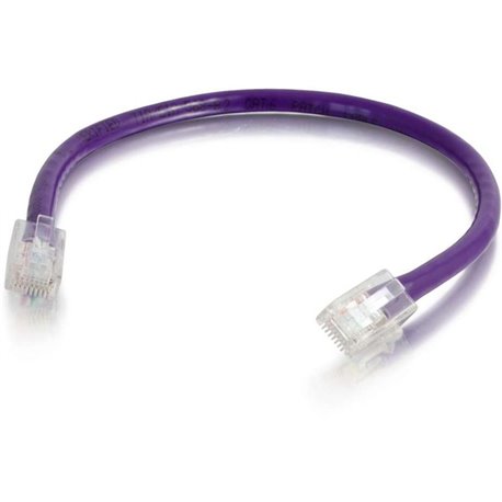 C2G 14ft Cat6 Non-Booted Unshielded (UTP) Ethernet Cable - Cat6 Network Patch Cable - PoE - Purple - 14 ft Category 6 Network Ca