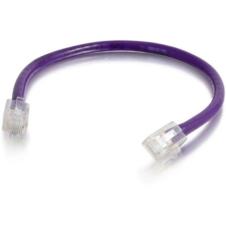 C2G 15ft Cat6 Non-Booted Unshielded (UTP) Ethernet Cable - Cat6 Network Patch Cable - PoE - Purple - 15 ft Category 6 Network Ca