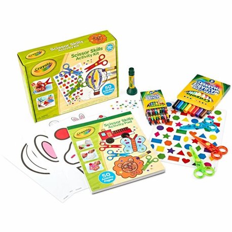 Crayola Young Kids Scissor Skills Activity Kit - Recommended For 3 Year - 1 Kit - Multi