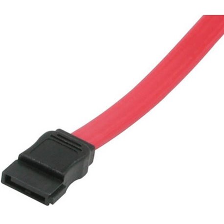 C2G 36in 7-pin 180&deg 1-Device Serial ATA Cable - Female SATA - Female SATA - 36" - Red