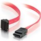 C2G 18in 7-pin 180&deg to 90&deg 1-Device Serial ATA Cable - Female SATA - Female SATA - 18" - Translucent Red