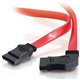 C2G 18in 7-pin 180&deg to 90&deg 1-Device Side Serial ATA Cable - Female SATA - Female SATA - 18" - Translucent Red