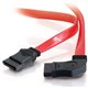 C2G 36in 7-pin 180&deg to 90&deg 1-Device Side Serial ATA Cable - Female SATA - Female SATA - 36" - Translucent Red