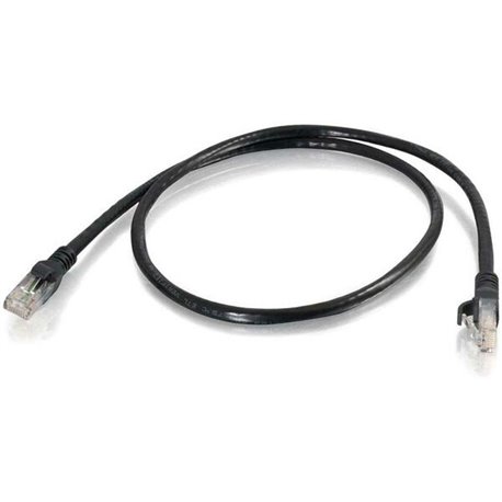 C2G 1 ft Cat6 Snagless UTP Unshielded Network Patch Cable (TAA) - Black - 1 ft Category 6 Network Cable for Network Device - Fir