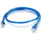 C2G 1ft Cat6 Snagless Unshielded (UTP) Ethernet Cable - Cat6 Network Patch Cable - PoE - TAA Compliant - Blue - 1 ft Category 6 