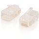 C2G RJ45 Cat5E Modular Plug for Round Stranded Cable Multipack (50-Pack) - 1 Pack - RJ-45 Network Male - Transparent