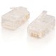 C2G RJ45 Cat5E Modular Plug for Round Stranded Cable Multipack (100-Pack) - 1 Pack - 1 x RJ-45 Network Male - Clear