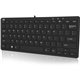 Adesso Mini Keyboard with USB Hubs - Cable Connectivity - USB Interface - 78 Key Windows Key Hot Key(s) - English (US) - QWERTY 