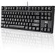 Adesso Compact Mechanical Gaming Keyboard - Cable Connectivity - USB Interface - 87 Key Volume Down, Volume Up, Play/Pause, Stop