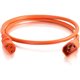 C2G 1ft 18AWG Power Cord (IEC320C14 to IEC320C13) - Orange - For PDU, Switch, Server - 250 V AC / 10 A - Orange - 1 ft Cord Leng