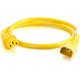 C2G 1ft 18AWG Power Cord (IEC320C14 to IEC320C13) - Yellow - For PDU, Switch, Server - 250 V AC / 10 A - Yellow - 1 ft Cord Leng