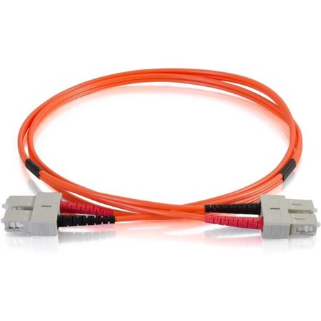 C2G-2m SC-SC 50/125 OM2 Duplex Multimode PVC Fiber Optic Cable - Orange - Fiber Optic for Network Device - SC Male - SC Male - 5