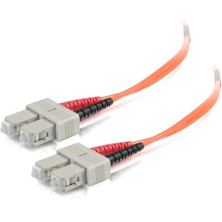 C2G 16.4ft (5m) SC-SC 50/125 OM2 Duplex Multimode PVC Fiber Optic Cable - Orange - 16.40 ft Fiber Optic Network Cable for Networ