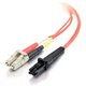 C2G-2m LC-MTRJ 62.5/125 OM1 Duplex Multimode PVC Fiber Optic Cable - Orange - Fiber Optic for Network Device - LC Male - MTRJ Ma