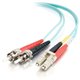 C2G 1m LC-ST 10Gb 50/125 Duplex Multimode OM3 Fiber Cable - Aqua - 3ft - 1m LC-ST 10Gb 50/125 Duplex Multimode OM3 Fiber Cable -