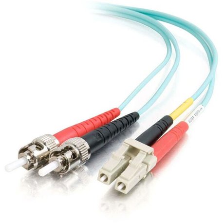 C2G 1m LC-ST 10Gb 50/125 Duplex Multimode OM3 Fiber Cable - Aqua - 3ft - 1m LC-ST 10Gb 50/125 Duplex Multimode OM3 Fiber Cable -